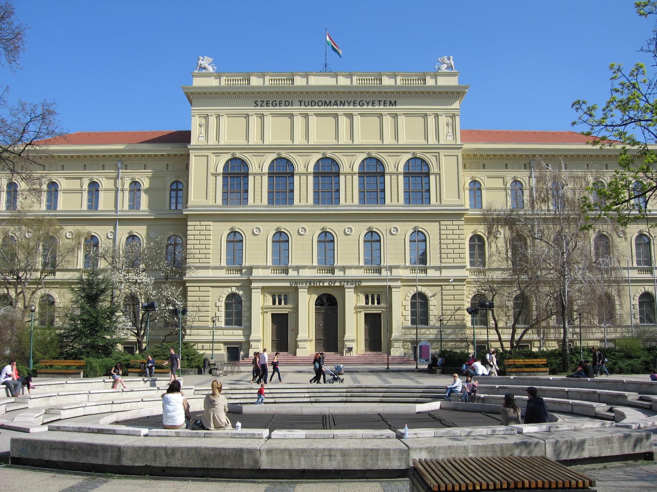 The Rectorate building of the University of Szeged by daylight