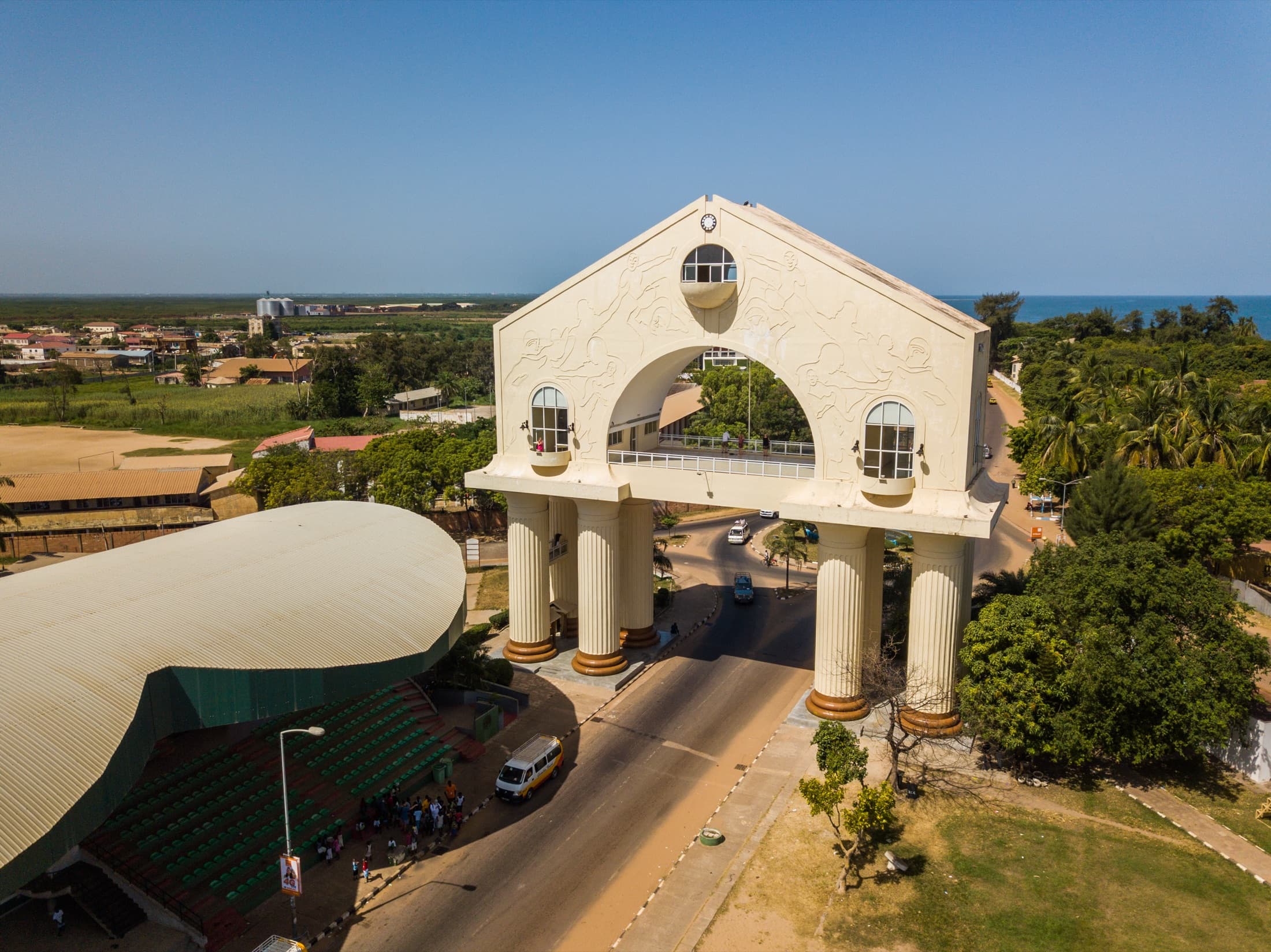 Arch 22, the commemorative triumphal arch at the entrance to Banjul, The Gambia