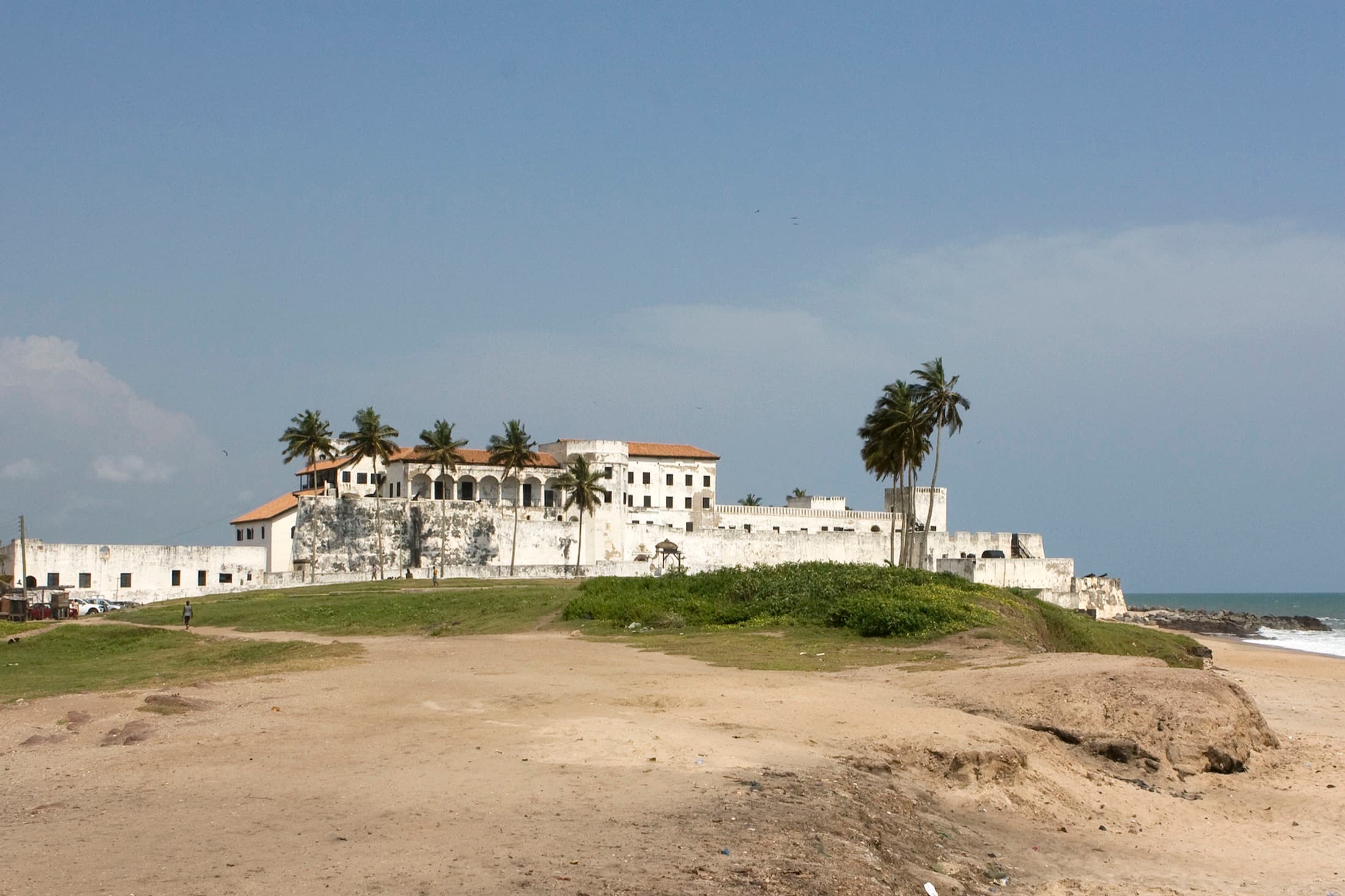 Elmina Castle, the oldest European building in sub-Saharan Africa, overlooking the Ghanaian coastline