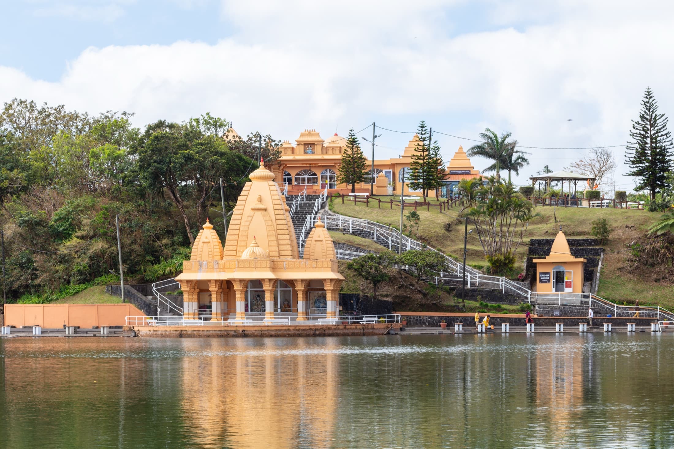 Hindu temple at Ganga Talao (Grand Bassin), the sacred crater lake in Mauritius